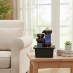 Small Indoor Water Fountain, Zen Meditation Waterfall Feature with Automatic Pum... - Image 4
