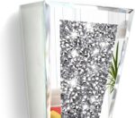 Flower Vase Crushed Diamond Mirrored Hanging Planter& Geometric Decor Mirrored C... - Image 4