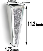 Flower Vase Crushed Diamond Mirrored Hanging Planter& Geometric Decor Mirrored C... - Image 6