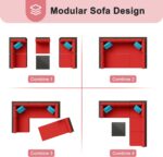 Shintenchi 6 Pieces Patio Furniture Sets Outdoor All-Weather Sectional Patio Sof... - Image 3