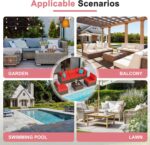 Shintenchi 6 Pieces Patio Furniture Sets Outdoor All-Weather Sectional Patio Sof... - Image 5