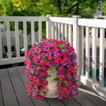INXUGAO Artificial Fake Hanging Flowers Plants for Outdoor Spring Summer Decorat... - Image 6