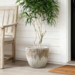 LuxenHome 14" Dia Round Pots for Plants, Large Ceramic Outdoor Plant Pot with Dr... - Image 7