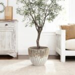 LuxenHome 14" Dia Round Pots for Plants, Large Ceramic Outdoor Plant Pot with Dr... - Image 8
