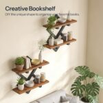 HOOBRO 15" Floating Shelves for Wall, Set of 2 Wall shelf, 2-Tier Hanging Shelve... - Image 4