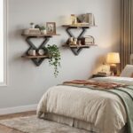 HOOBRO 15" Floating Shelves for Wall, Set of 2 Wall shelf, 2-Tier Hanging Shelve... - Image 6