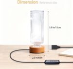 Dimmable Crystal Night Light,Small Bedside Lamp,Nightlight with Timer,Room Decor... - Image 4