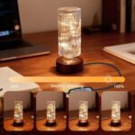 Dimmable Crystal Night Light,Small Bedside Lamp,Nightlight with Timer,Room Decor... - Image 5