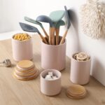 Sweejar Kitchen Canisters Ceramic Food Storage Jar Set, Stackable Containers wit... - Image 5