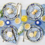 Coterie Blue and Gold Plates (Set of 10 Small) Moroccan, Navy, Nice for Wedding,... - Image 3