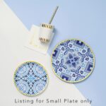 Coterie Blue and Gold Plates (Set of 10 Small) Moroccan, Navy, Nice for Wedding,... - Image 5