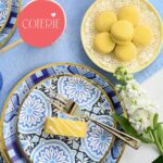 Coterie Blue and Gold Plates (Set of 10 Small) Moroccan, Navy, Nice for Wedding,... - Image 6