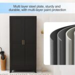 erosoei 71 "Metal Armoire Wardrobe Closet, Steel Clothing Storage Cabinet with A... - Image 5