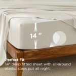 Bedsure Queen Size Comforter Set, Beige Soft Prewashed Bedding for All Seasons, ... - Image 6