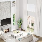 132 Inch Extra Long Linen Curtains for Ceiling to Floor Living Room Grommet Top ... - Image 4