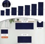 Disolla Navy Blue Bathroom Rug 24x44 Inch - Thick Chenille Bath Mat, Large Shagg... - Image 3