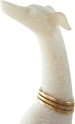 Deco 79 Polystone Dog Decorative Sculpture Sitting Home Decor Statue with Gold C... - Image 6