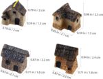 Garneck 4Pcs Miniature Fairy Garden Houses: Resin Mini Village House for Bonsai ... - Image 4
