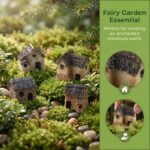 Garneck 4Pcs Miniature Fairy Garden Houses: Resin Mini Village House for Bonsai ... - Image 5