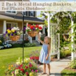 EIMQUVW 2 Pack Hanging Planters with Coconut Liner Metal Outdoor Hanging Baskets... - Image 7