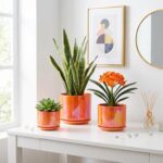EFISPSS Ceramic Plant Pots,4+5+6 Inch Ceramic Indoor Pots for Plants with Draina... - Image 8