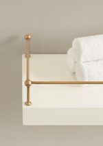 Kate and Laurel Havina Modern Natural Floating Shelves with Rail, Set of 2, 24 x... - Image 6