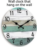 CHYLIN Wall Clock,12 Inch Wall Clocks Battery Operated Silent Non Ticking, Teal ... - Image 5