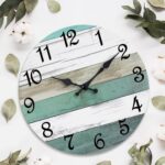 CHYLIN Wall Clock,12 Inch Wall Clocks Battery Operated Silent Non Ticking, Teal ... - Image 6