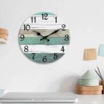 CHYLIN Wall Clock,12 Inch Wall Clocks Battery Operated Silent Non Ticking, Teal ... - Image 7