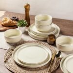 AmorArc Stoneware Dinnerware Sets for 4,Round Reactive Glaze Ceramic Plates and ... - Image 6
