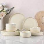 AmorArc Stoneware Dinnerware Sets for 4,Round Reactive Glaze Ceramic Plates and ... - Image 7