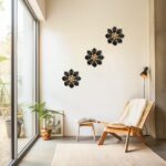 Metal Flowers Wall Decor Black and Gold Wall Art Decorations Hanging 3 Pc Rustic... - Image 7