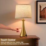 Touch Lamp for Living Room Bedroom, 21" Table Lamps Set of 2 with USB C+A Ports,... - Image 4