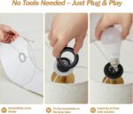 Touch Lamp for Living Room Bedroom, 21" Table Lamps Set of 2 with USB C+A Ports,... - Image 7