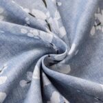 FMFUNCTEX 100% Blackout Floral Curtains for Bedroom, Blue Curtains 84 inches Lon... - Image 9