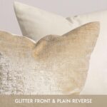 Phantoscope Pack of 2 Sparkling Velvet Decorative Solid Throw Decorative Pillow ... - Image 3