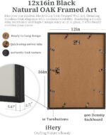 iHery Premium Natural Black OAK Wood 12x16in Audrey Hepburn Trendy Framed Wall A... - Image 5