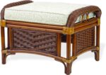 Rattan Wicker Natural ECO Handmade Design Alexa Living Armchair w/Ottoman Dark W... - Image 3