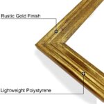 KTKDE 8x10 Picture Frame Set of 4, Ornate Vintage Gold Photo Frames with Real Gl... - Image 5