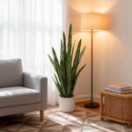 Fake Snake Plant, 35" Artificial Potted Plant with White Pot, Realistic Faux Pla... - Image 8