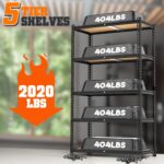 LEVELEVE 5-Tier Storage Shelving Unit, Metal, for Kitchen, Garage, Laundry Room,... - Image 6