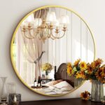 HARRITPURE Round Mirror 30 Gold Wall Mounted Circle Mirrors Vanity Mirror with B... - Image 3