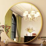 HARRITPURE Round Mirror 30 Gold Wall Mounted Circle Mirrors Vanity Mirror with B... - Image 4