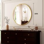 HARRITPURE Round Mirror 30 Gold Wall Mounted Circle Mirrors Vanity Mirror with B... - Image 7