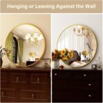 HARRITPURE Round Mirror 30 Gold Wall Mounted Circle Mirrors Vanity Mirror with B... - Image 8