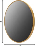 HARRITPURE Round Mirror 30 Gold Wall Mounted Circle Mirrors Vanity Mirror with B... - Image 11