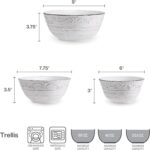 Pfaltzgraff Trellis Serving Bowls, Set of 3, White - Image 3