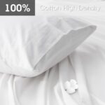 HYPREST Extra Deep Pocket Queen Sheet Set - 100% Cotton, White Hotel Luxury Soft... - Image 3
