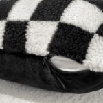 AmHoo Pack of 2 Decorative Throw Pillow Covers Checkerboard Luxury Super Soft Fa... - Image 3