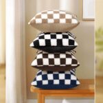 AmHoo Pack of 2 Decorative Throw Pillow Covers Checkerboard Luxury Super Soft Fa... - Image 5